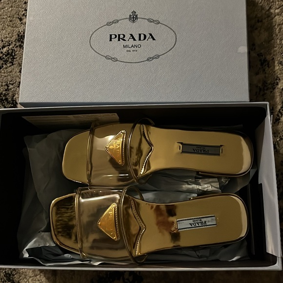 Prada Ciabatte Clear Flat Sandals - Picture 2 of 9